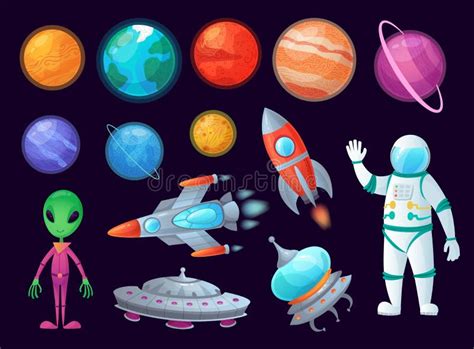 Cartoon Ufo Vector Illustration Stock Illustrations Cartoon