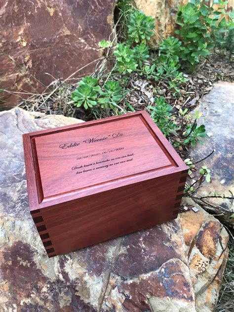 Cremation Box made from jarrah using dovetail joinery | OzWood