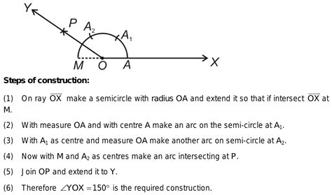 21. How to construct 150 degree by compass