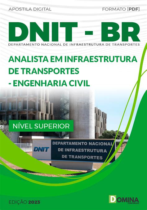 Apostila DNIT 2023 Analista Em Infraestrutura De Transportes