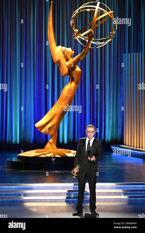 Gabe Hilfer Accepts The Emmy For Outstanding Music Supervision For The White Lotus Bull