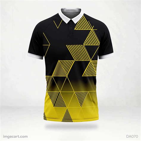 Cricket Jersey Design Black With Yellow Pattern Imgecart