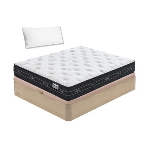 Pack Colch N Flex Nube Visco Canap Abatible Madera Almohada