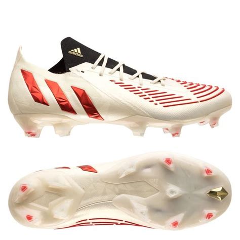 Adidas Predator Edge Low Fg Showdown Off White Vivid Red Gold Metallic