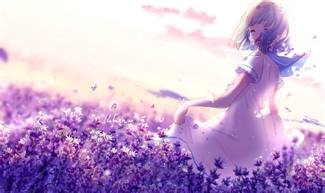 Anime Girl Purple Aesthetic Wallpapers Wallpaper Cave