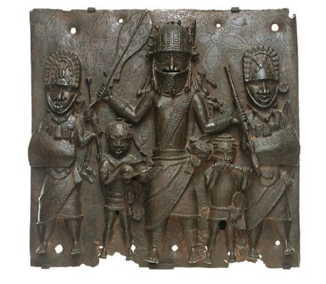 Palace Plaque Of A War Chief Warriors And Attendants Works The