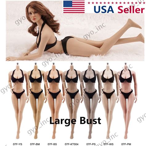 1 6 Seamless Large Bust Asian Female Figure Body For 12inch Phicen