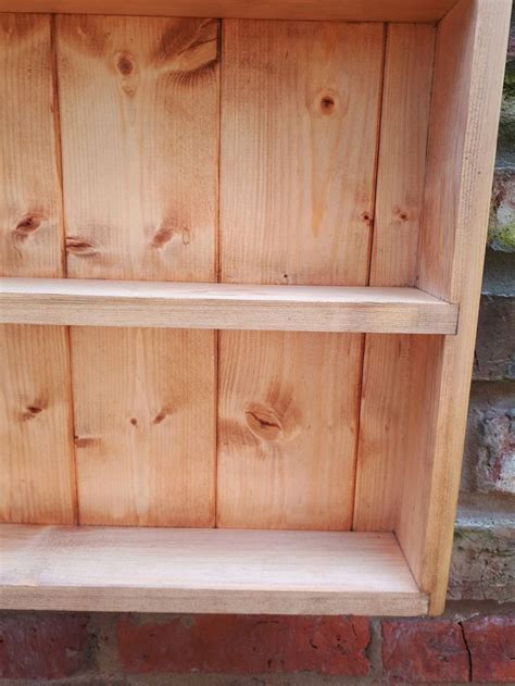 Rustic Spice Rack Handmade Wall Display Cabinet Shelves Etsy Uk