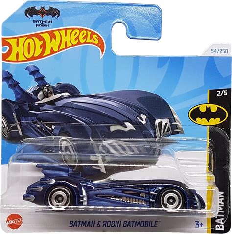 Hot Wheels Batman Robin Batmobile Batman HTD Short Card DC Dark Blue