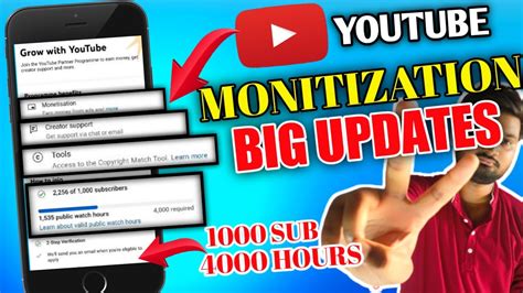 Monetization Big Update Subs Hour Watchtime