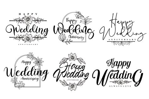 Happy Wedding Lettering Graphic By Edywiyonopp · Creative Fabrica