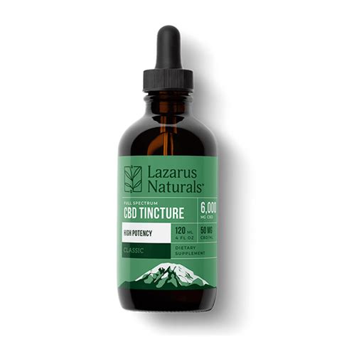 Lazarus Naturals High Potency Full Spectrum Cbd Tincture 6000mg Leafly