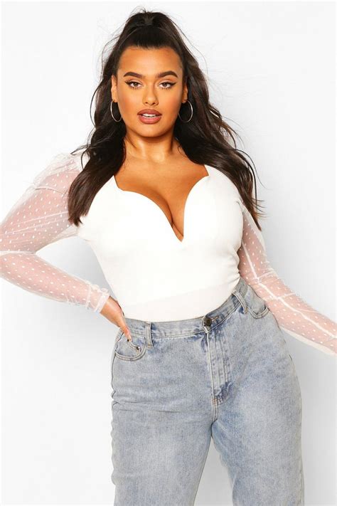 Plus Size Bodysuits Boohoo Uk