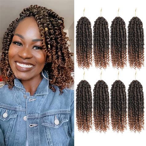 Buy Passion Twist Hair - 10 Inch 8X Pretwisted Passion Twist Crochet Hair for Women, Short Pre ...