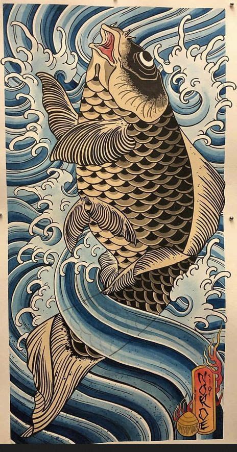 japanese koi fish tattoo drawing tattoo