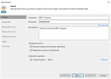 Step Specify Tenant Settings Veeam Cloud Connect Guide