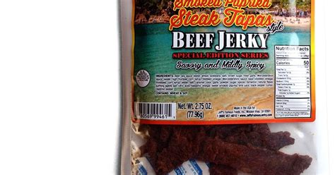 Jeffs Famous Jerky Smoked Paprika Steak Tapas Beef Jerky Reviews