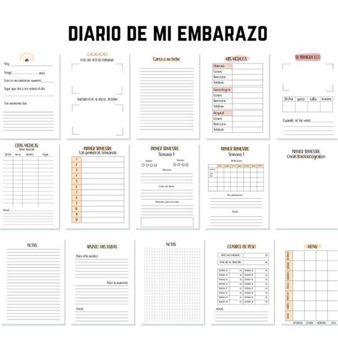 DIARIO DE EMBARAZO EDITABLE CON LICENCIA COMERCIAL A5 En 2023 Diario