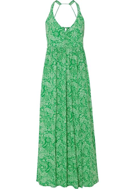 Sommerliches Maxikleid Mit Sch Nem Print Und Tiefem Ausschnitt