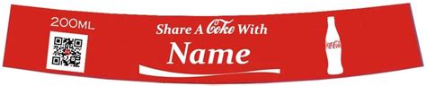 4 X Personalised Coca Cola Bottle Label to Fit 200ml Glass Bottles ...