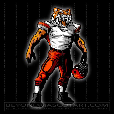 Tiger Football Clipart | Vector Format | AI EPS JPG PNG