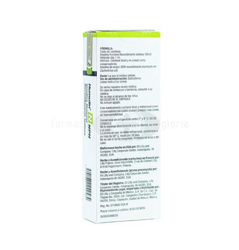 Humulin N Kwikpen 100 Ui Con 1 Pluma De 3 Ml Accion Intermedia Nph