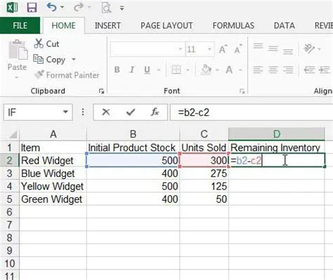 How To Subtract In Excel With A Formula An Easy Step Guide