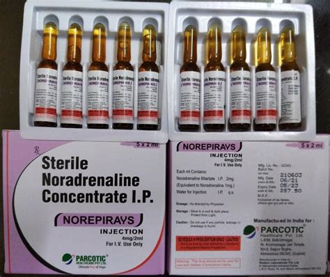 Parcotic Liquid Noradrenaline Concentrate Injection 10 S Treatment