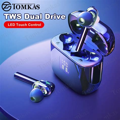 Tws Dual Drive Wireless Bluetooth 50 Earphone Headphone Mini Headset In Ear True Wireless