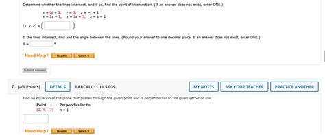 Solved Find A Set Of Parametric Equations Of The Line With Chegg