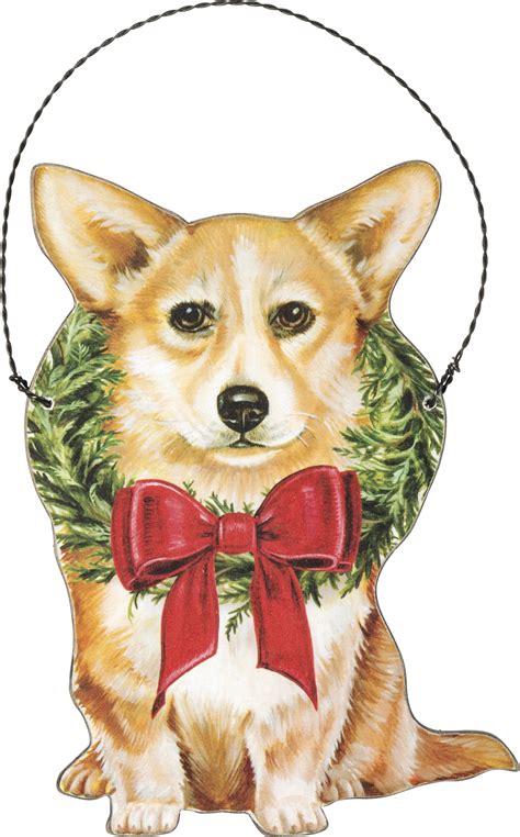 Corgi Christmas Ornament | Primitivees By Kathy