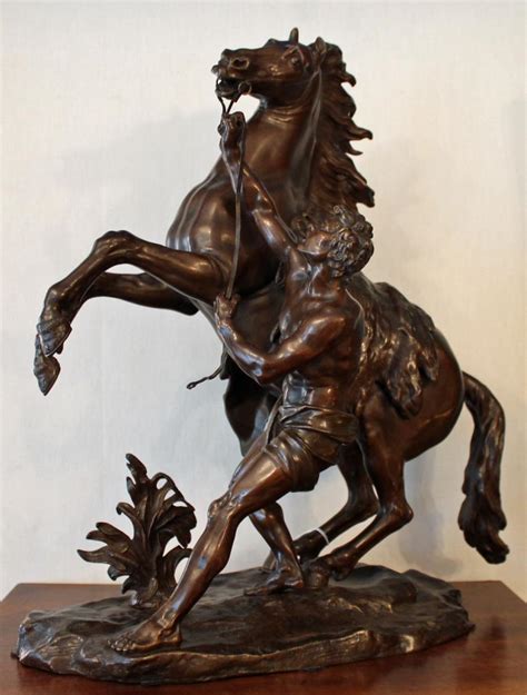 Proantic Sculpture Bronze Cheval De Marly Guillaume Coustou