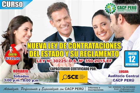 CACP Perú Curso Nueva Ley De Contrataciones Del Estado Y Su