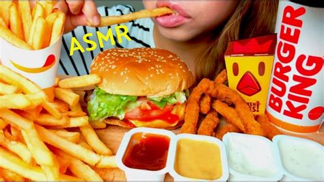 No Talking Asmr Burger King Whopper 🍔🍟 Mukbang 먹방 French Fries