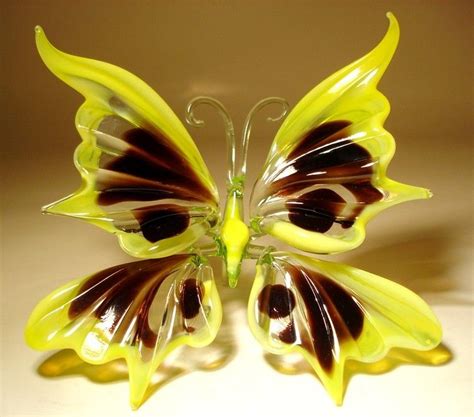 Glass Butterfly Figurines Blown Glass Butterflies And Butterfly Ornaments Glass Butterfly