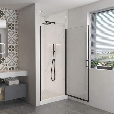 Xspracer Moray In W X In H Pivot Frame Shower Door In Matte