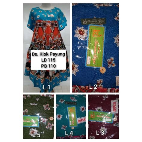 Jual Daster Klok Payung Super Batik Kencana Ungu Jumbo Murah Label Ijo