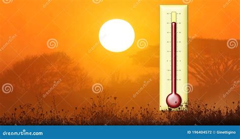 Scorching Heat, Thermometer at 40 Degrees Stock Photo - Image of ...