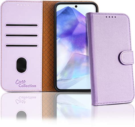 Case Collection For Samsung A55 5g Phone Case Leather Folio Flip Cover With Card Slots Rfid