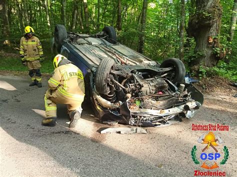 Wypadek na drodze niedaleko Złocieńca Jedna osoba trafiła do szpitala