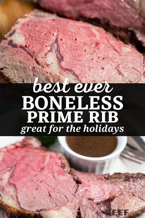 Easy Boneless Prime Rib Recipe Recipe Cooking Prime Rib Rib Roast Cooking Boneless Prime