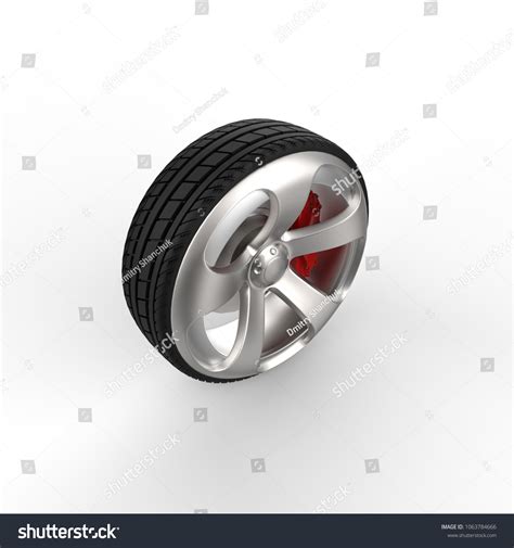 Car Wheels 3d Rendering Stock Illustration 1063784666 Shutterstock