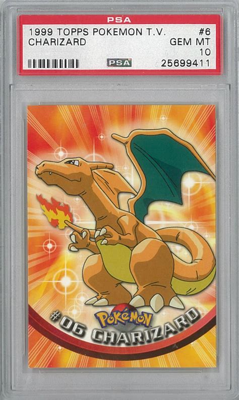 1999 Topps Pokemon TV Charizard PSA 10 GEM MINT 25699411 DA Card