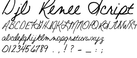 Djb Renee Script Font Script Handwritten Pickafont