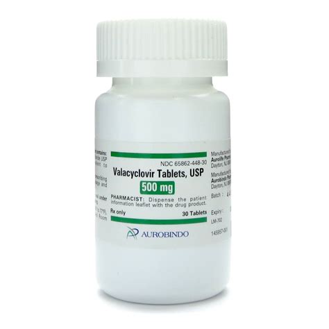 Valacyclovir Hcl Generic For Valtrex Mg Tablets Bottle Mcguff