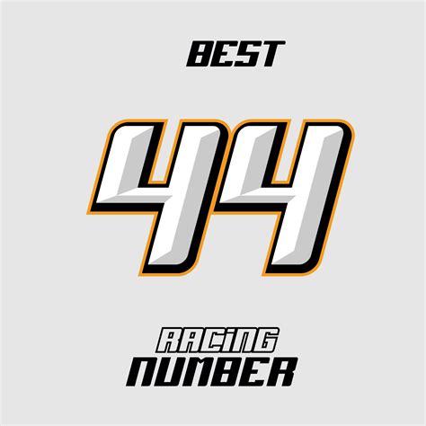 Vector Racing Number Template 44 17629177 Vector Art At Vecteezy