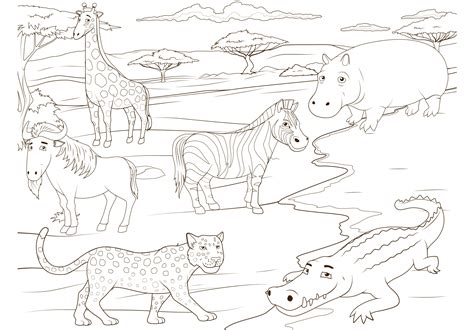 Coloriage Animaux De La Savane Coloriage Animaux Animaux Afrique Porn