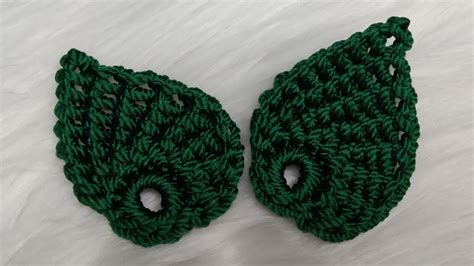 Cara Membuat Daun Tunisian Rajut Crochet Tunisian Leaf Youtube