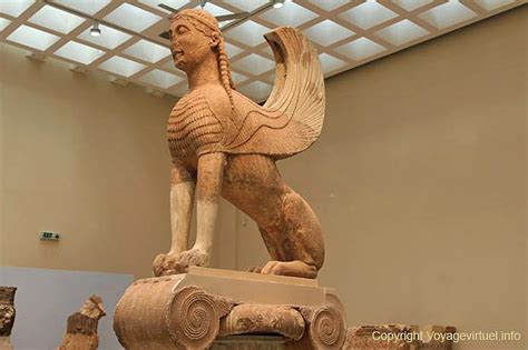 Naxian Sphinx Ail Delphes Delphi Museum Greece