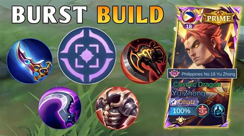 Yu Zhong New One Shot Build Season Yu Zhong Burst Emblem Set